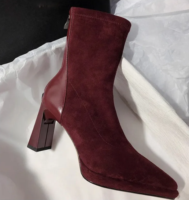 Botines Chic con Tacón Grueso