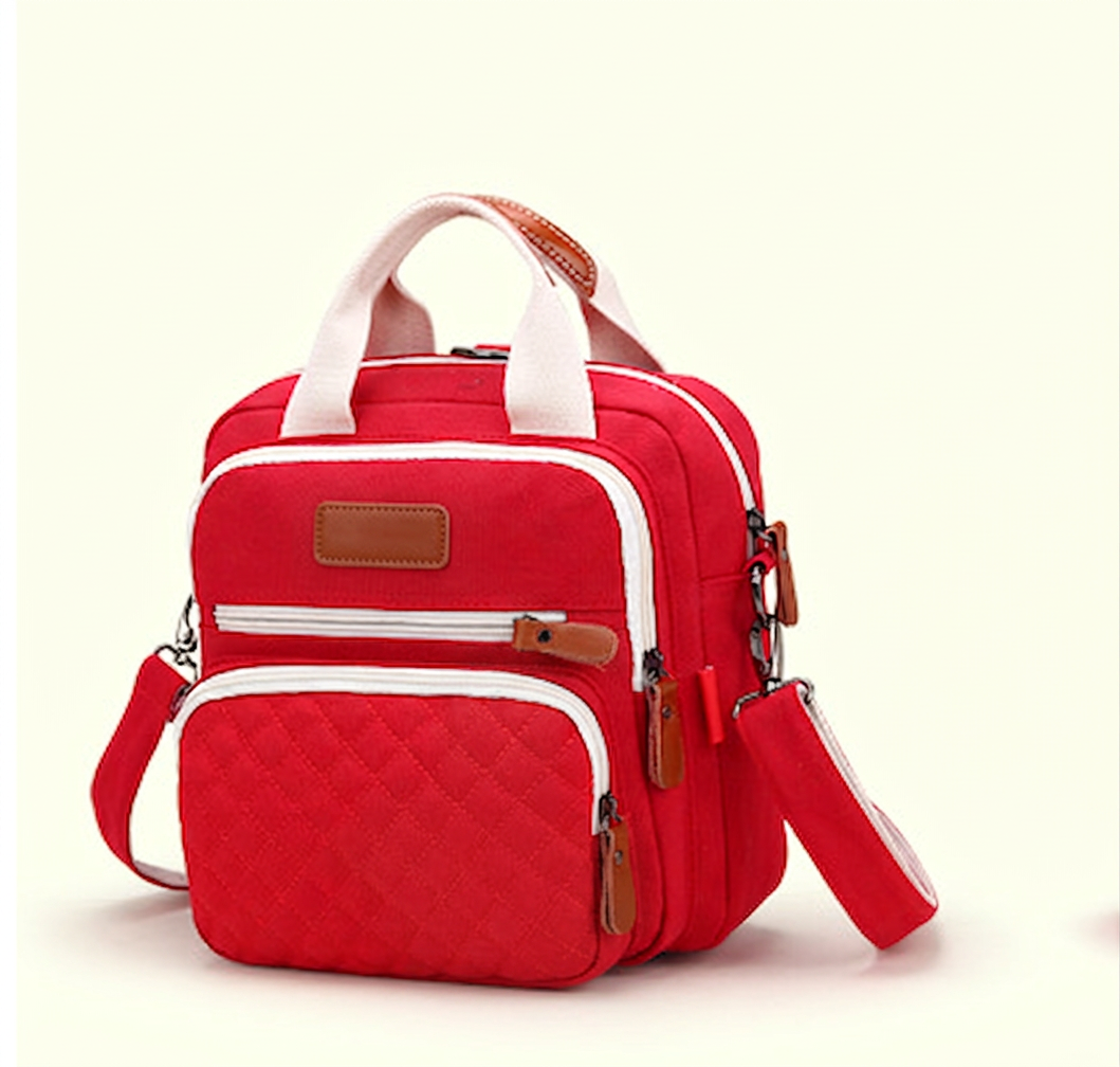 Bandolera de Lona roja con correa - VIBE URBE