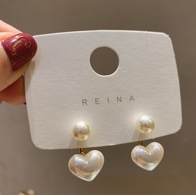 Pendientes de Perla Doble Aro — Plateado 925