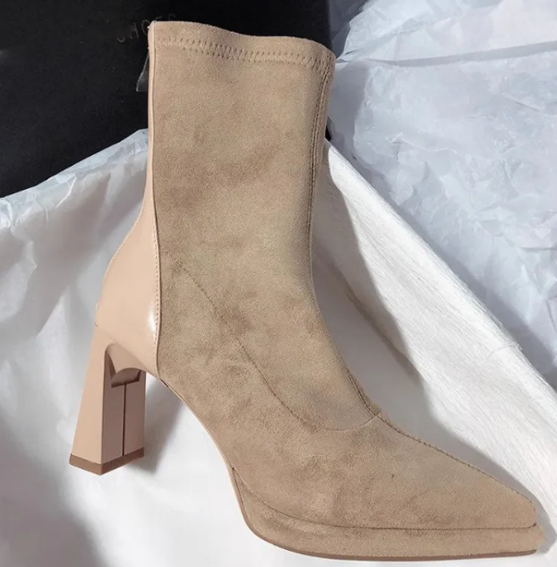 Botines Chic con Tacón Grueso