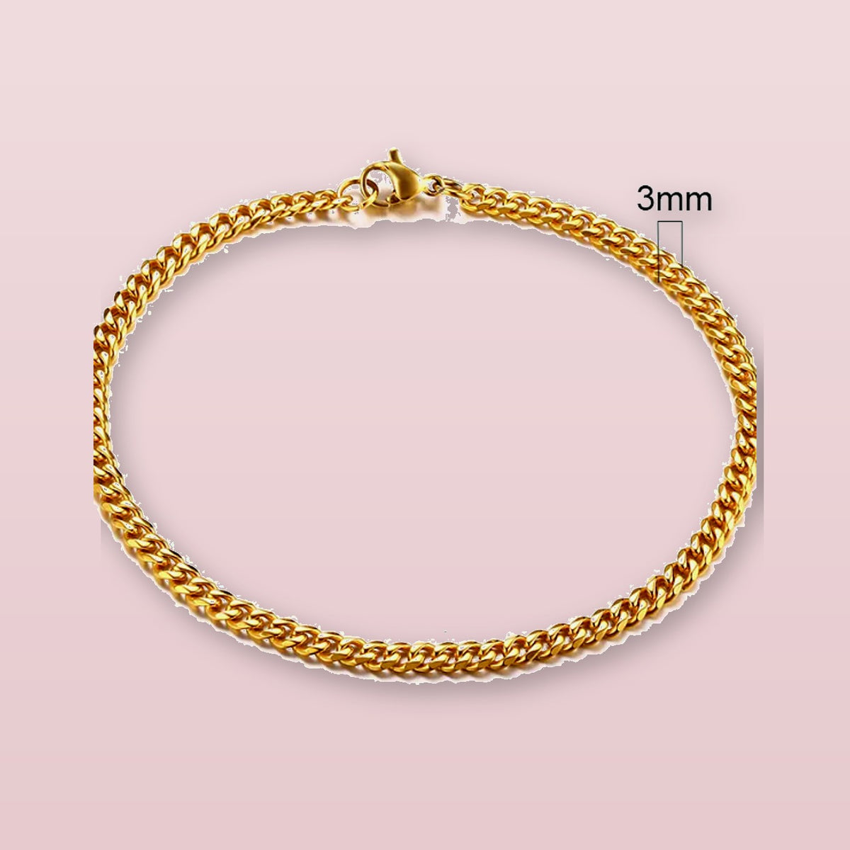 Pulsera Cubana Bañada en Oro